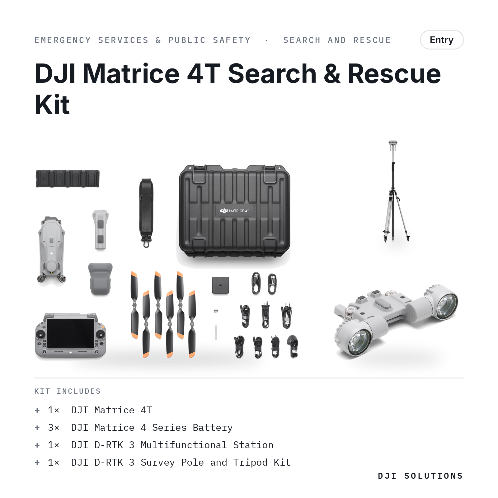 DJI Matrice 4T Search & Rescue Kit — kit contents graphic